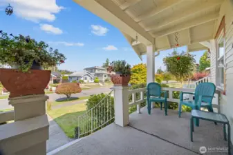 The home sits up and looks to the north from the sitting porch.