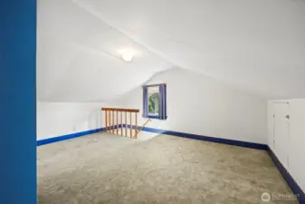Another view of the front room upstairs looking toward the stairway.