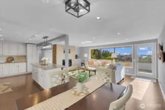 Bright, fresh and functional open concept floorplan.