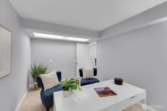 View of office looking towards door