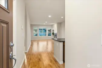 Entrance off the main level