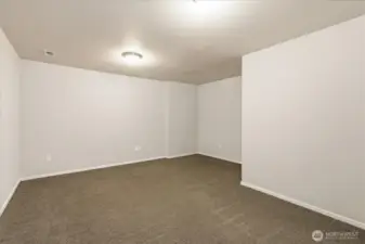 Lower level bonus room is heated and finished.