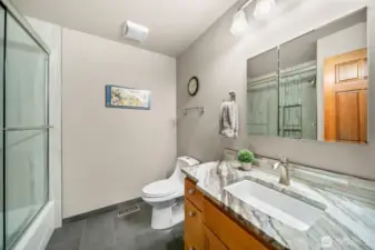 Secondary bathroom on main floor.