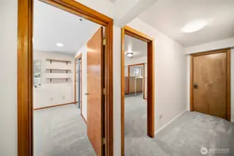 Lower hallway additional bedrooms.