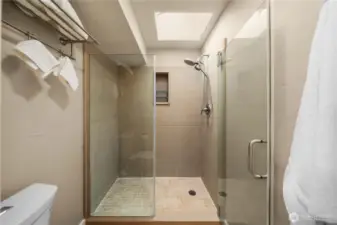 Shower with skylight