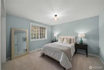 2nd bedroom. Open and bright with custom closet.