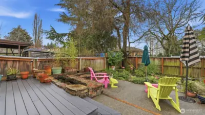 Private backyard designed for outdoor enjoyment.