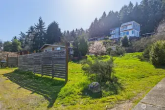 Ground perspective of spacious lot ready for custom home build