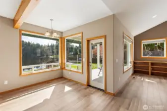 door to the covered patio