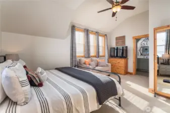 Primary upper bedroom - privacy galore!