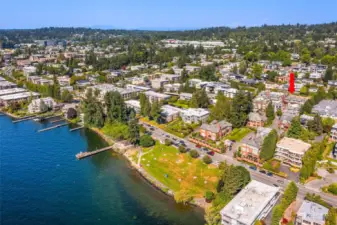 Located across from its namesake, Marsh Park, a cozy swimming beach