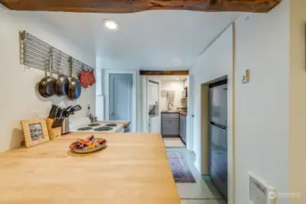 Downstairs Apt Kitchen and Laundry