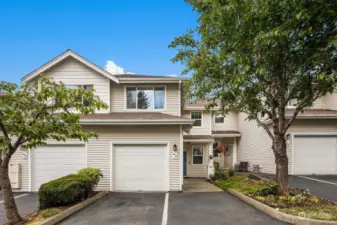 This unit has a one car garage with additional parking outside and in front of the garage.