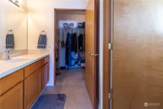 Primary Bath & Large walk-in closet