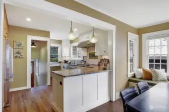 Enjoy easy access to the kitchen for entertaining & everyday living alike.