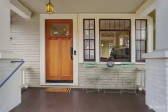 A covered porch welcomes you home, with room for your rocking chairs or swing.