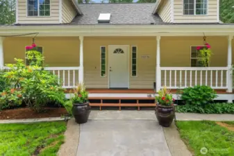 Wraparound Covered deck for year-round enjoyment