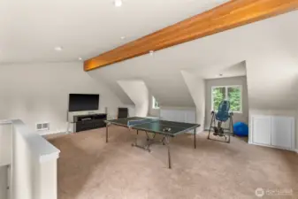 Huge bonus studio above garage
