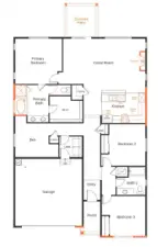 Floor plan w/ super primary