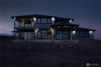Exterior Back at Night