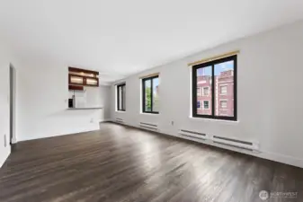 Corner-unit with southern exposure.