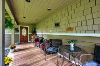 The amazing front porch welcomes you home.