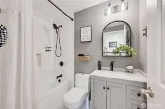 Main level full bath.
