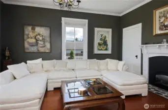 Living room/parlor on main floor, could also be used as bedroom or guest space