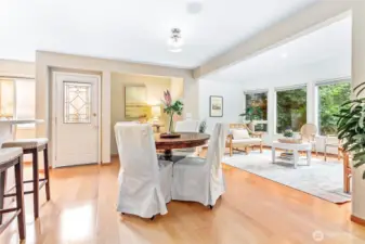 Large dining room area big enough for many different set up options!