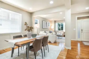 Genuine hardwood floors throughout the main level.
