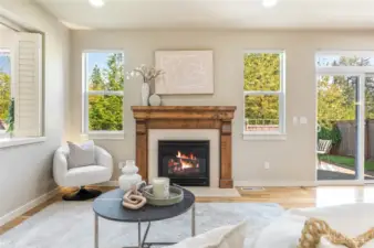 The family room invites relaxation.