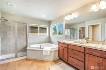 Luxurious 5-piece ensuite bathroom.