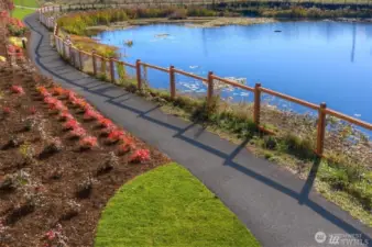 The Ponds features quiet walking trails around a community water pond
