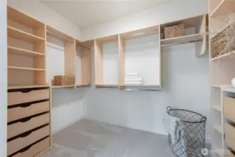 Primary Walk in with built in closet system