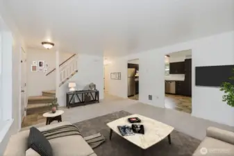 1st floor living room staged