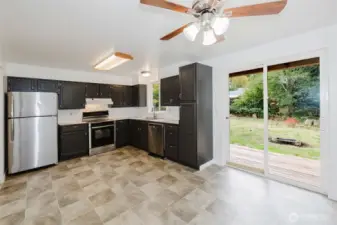Kitchen with newer cabinets