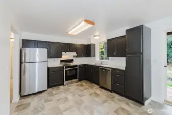 Kitchen with newer cabinets