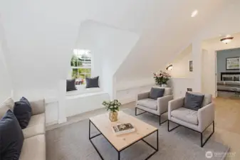 2nd floor family room staged