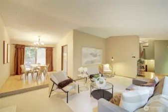 View of dining room from the living room.