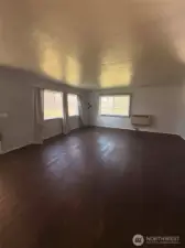 Another angle of the generously sized living area.