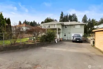 Alley access to garage and downstairs