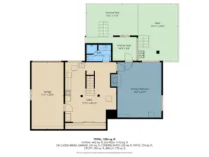 Basement with walk out to backyard and alley