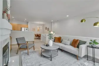 Open-concept living, kitchen, and dining areas create a seamless flow, ideal for both everyday living and entertaining.