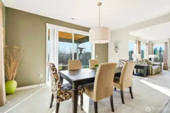 Endless light from the south facing windows keeps the home warm and inviting throughout the year.