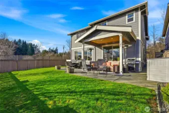 There is enough yard for the pets and plenty of room for activities.