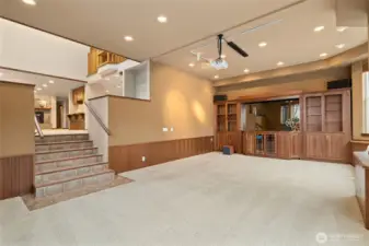 Soaring ceilings + custom built-ins