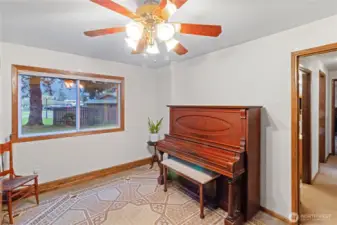 Another view of the converted garage space.