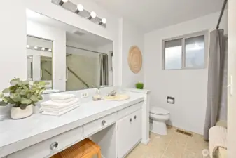 Full bath on the main floor.