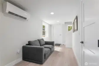 Mini-spit for energy efficient heat and A/C