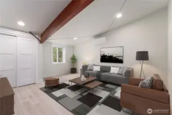 Same image virtually staged multi-purpose room